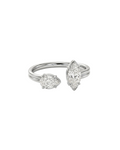 Bague Toi & Moi Annie en plaqué argent