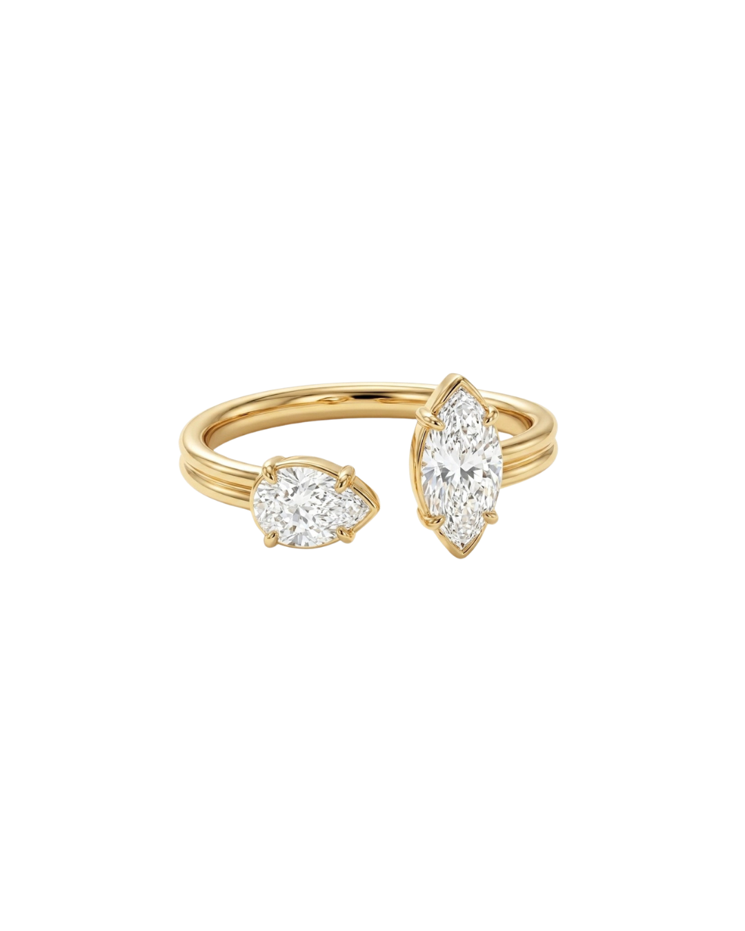 Bague Toi & Moi Annie, bijou GASSION en plaqué or