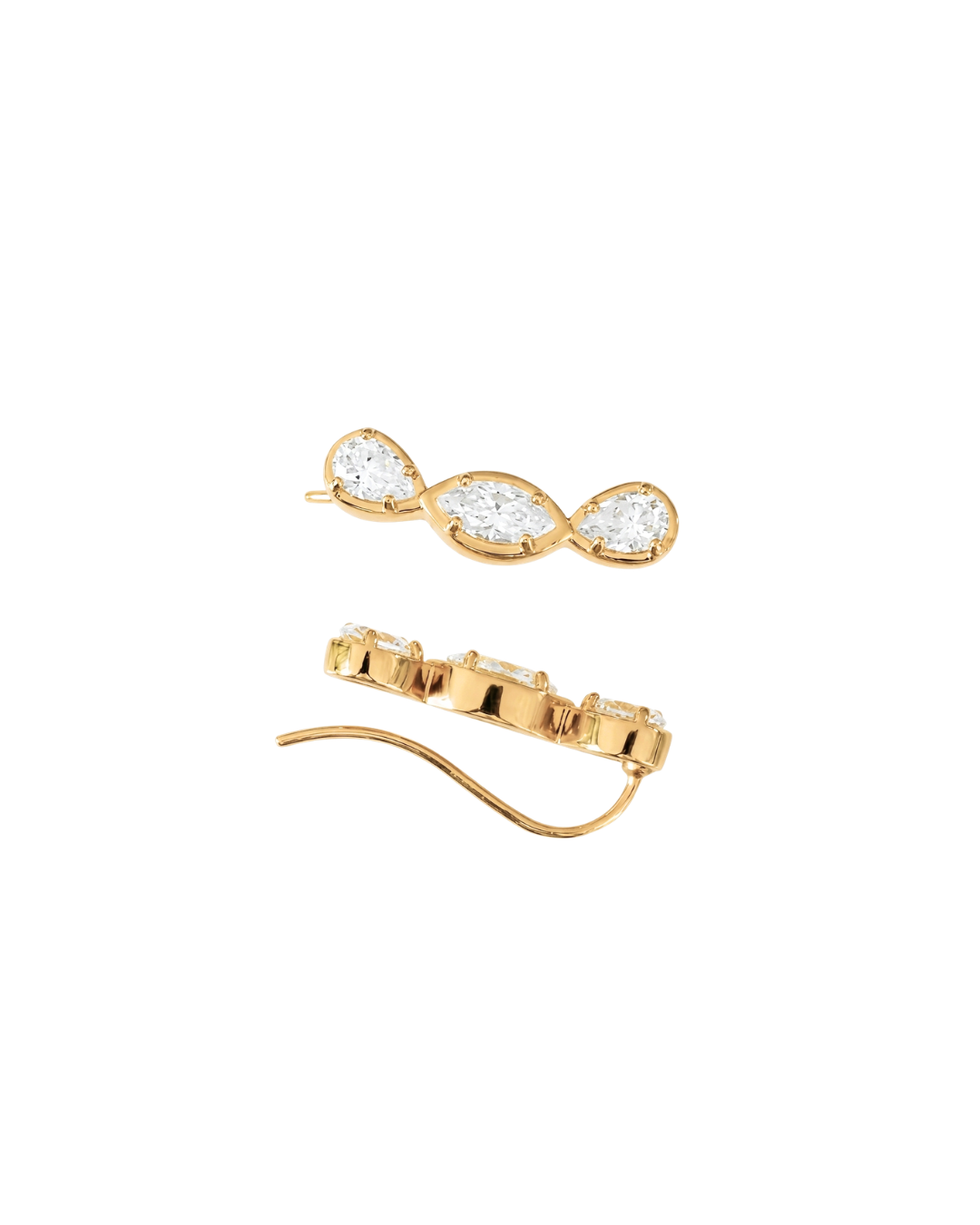 Boucles d'oreilles Jeanne, bijou GASSION en plaqué or